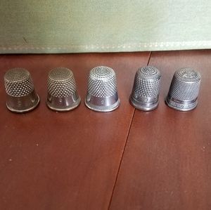 Vintage Thimbles Set of 5